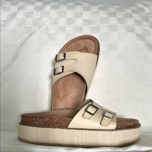 Sonoma NWOT Stylish Cream Platform Sandals Size 9 Jemmabone